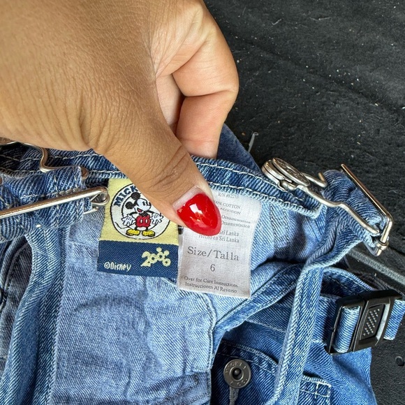 Vintage Kids Denim Overalls with Character Embroidery - Picture 4 of 5